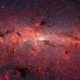 The center of the Milky Way galaxy, as visualized by the Spitzer Space Telescope’s infrared cameras.